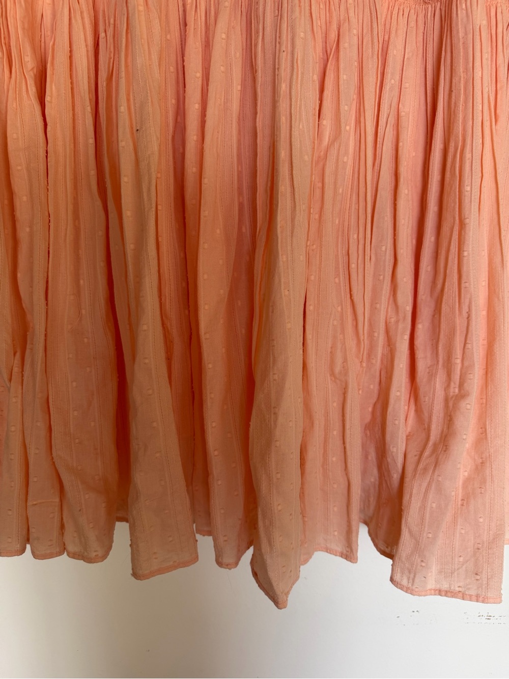 Free People ~ Bohemian Tiered Peach Maxi Skirt - size Lg - Picture 4 of 7